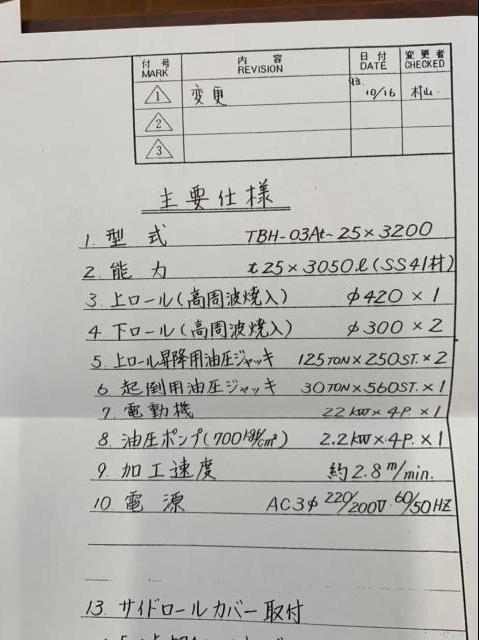 神埼工業 TBH-03At 25X3200 3.0mベンディングロール