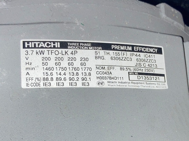 富士コンプレッサー NLP-W-37PRD 3.7kwコンプレッサー