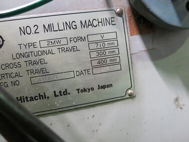 日立精工 2MW-V ヒザ型立フライス