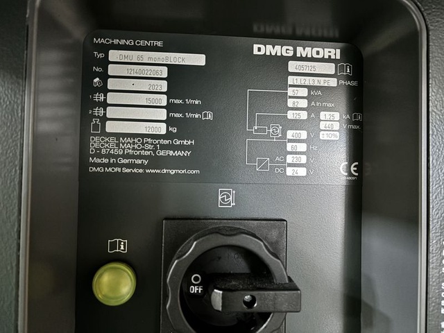 DMG森精機 DMU65 monoBlock 5軸立マシニング(HSK-A63)