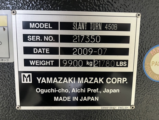 ヤマザキマザック SLANT TURN 450B NC旋盤