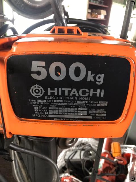 日立 HITACHI 1/2SH 0.5T電動チェーンブロック