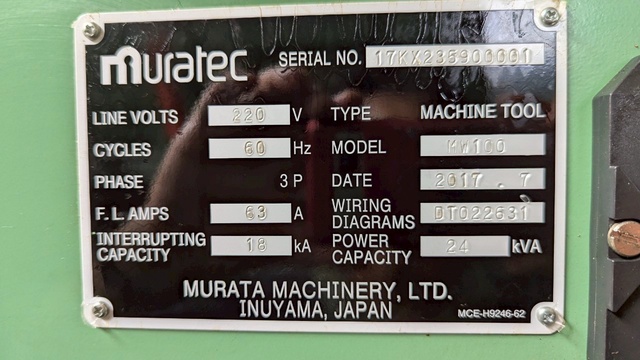 村田機械 Muratec MW100 NC平行2主軸型旋盤