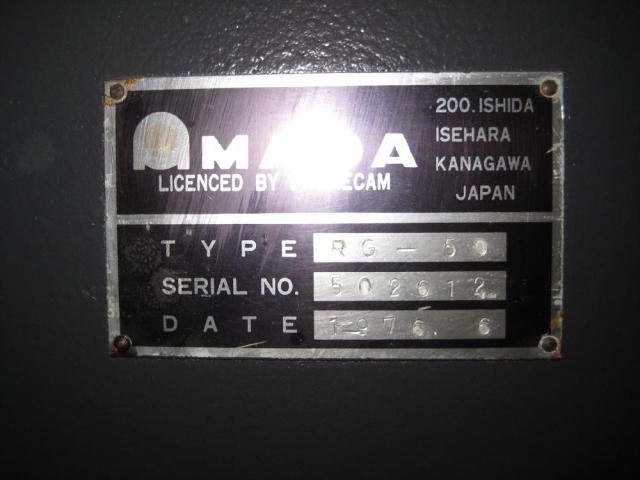 アマダ RG-50 2.0m油圧プレスブレーキ