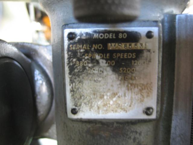 RUSNOK MODEL 80 卓上フライス