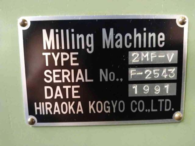 平岡工業 2MF-V ヒザ型立フライス