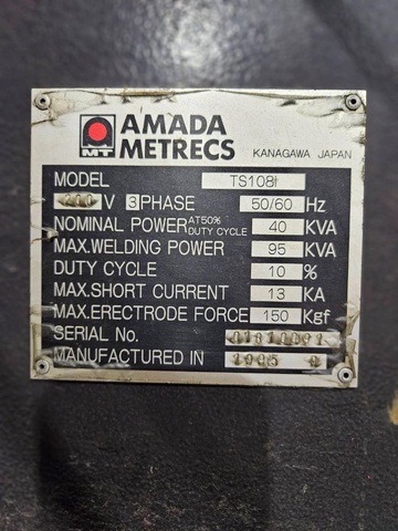 アマダ TS108i テーブルスポット溶接機