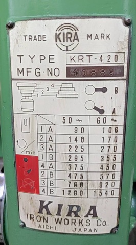 キラコーポレーション KRT420 卓上ボール盤