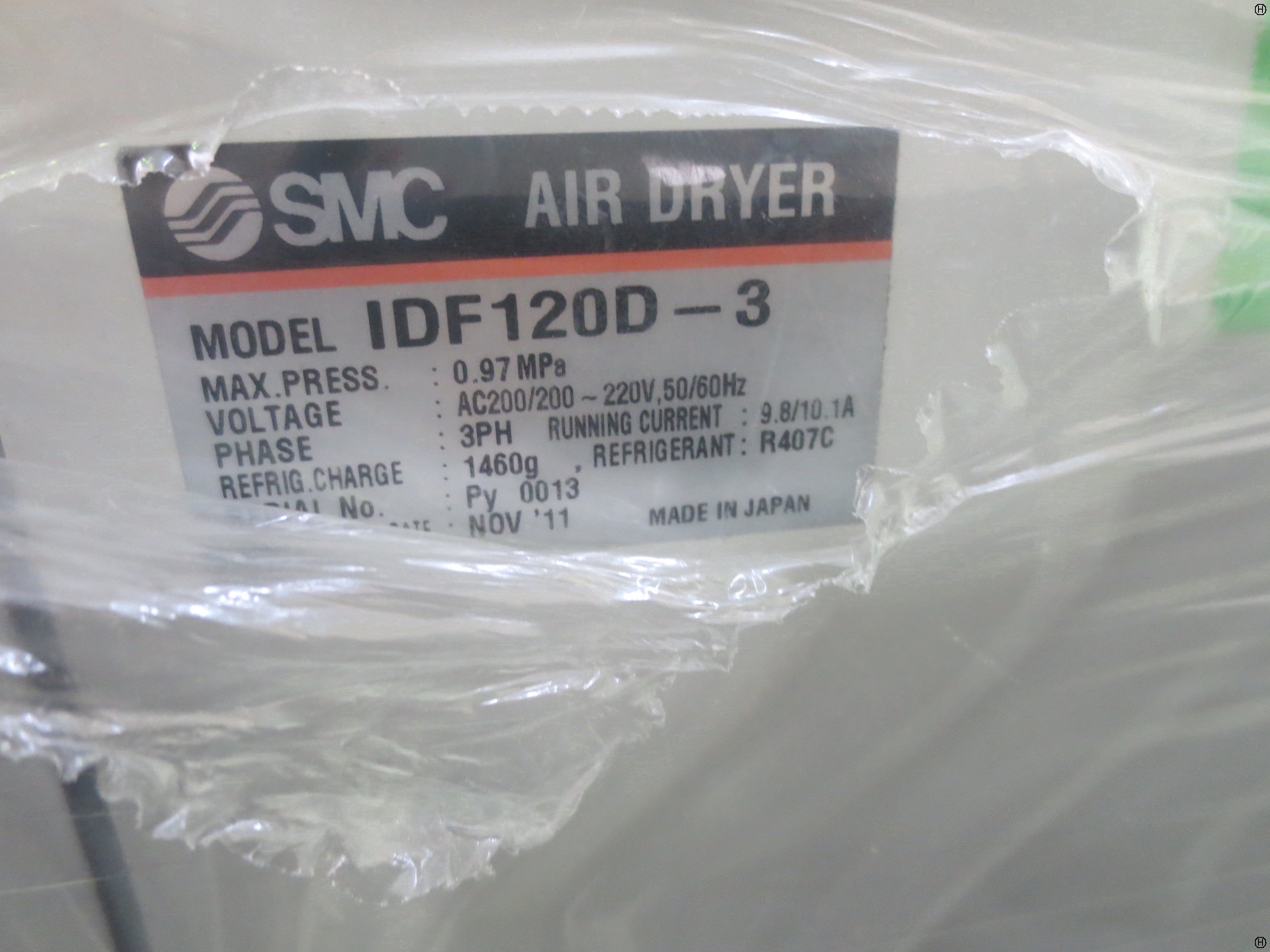SMC IDF-120D-3 冷凍式エアードライヤー