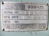 ナガセインテグレックス SGW-75 平面研削盤