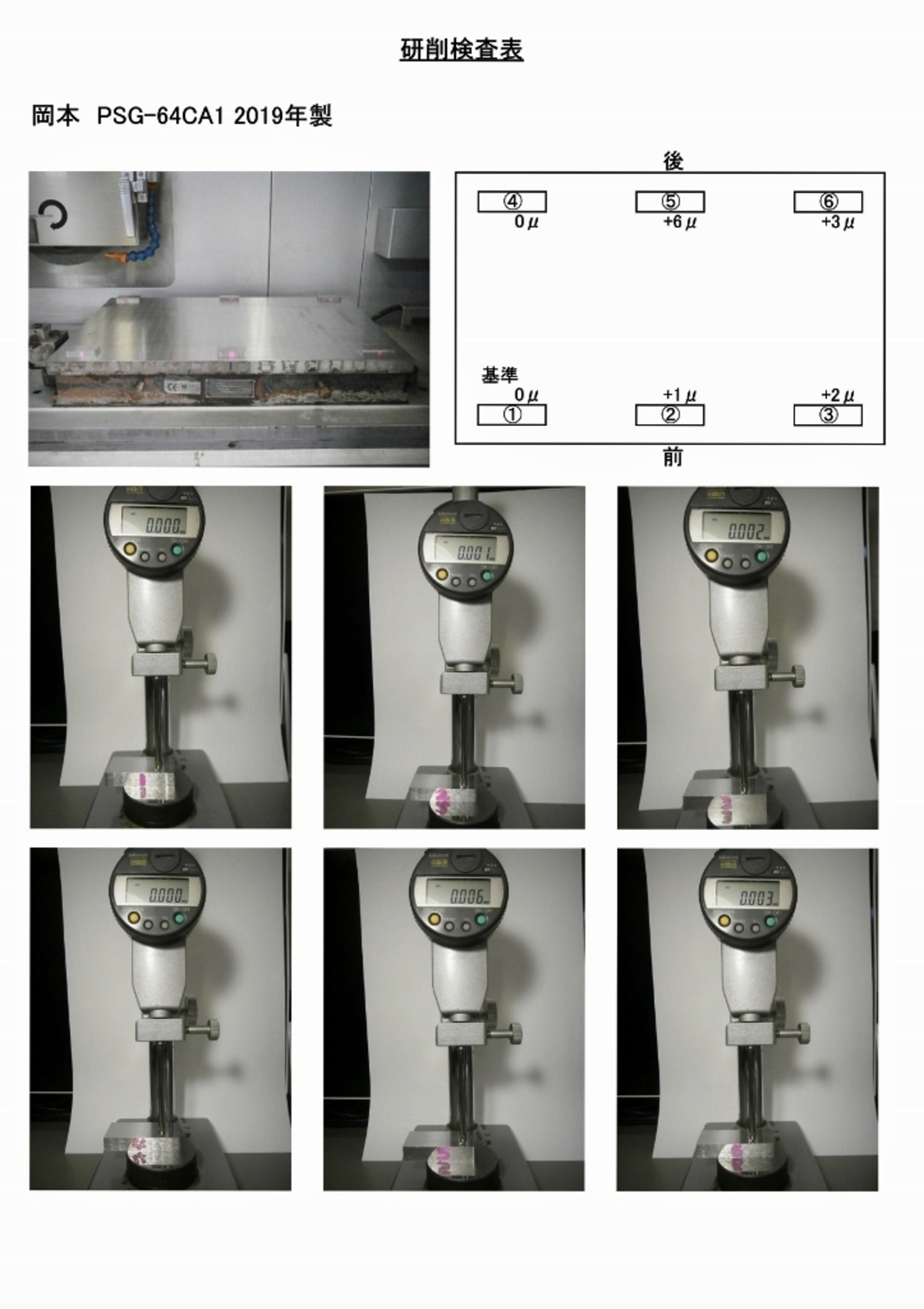 岡本 PSG-64CA1 2019 チャック上面研磨後切削試験済 | 岡本工作機械