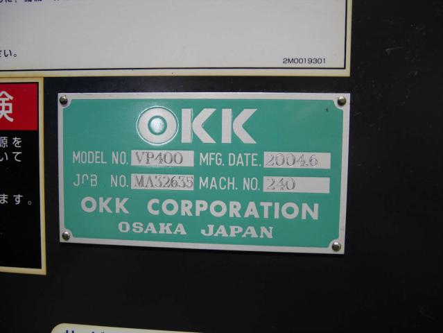 OKK VP-400 立マシニング(BT40)