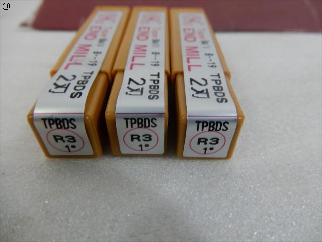 OSG TPBDS R3×1° 3本 テーパーボールエンドミル 2枚刃