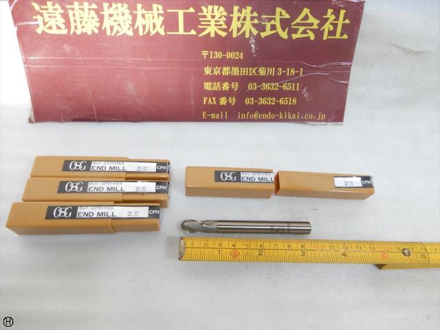 OSG EBD R5 刃径10mm 4本 ボールエンドミル 2枚刃