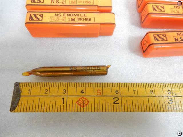 日進工具 NS 1M SKH56 刃径1mm 10本 エンドミル 2枚刃