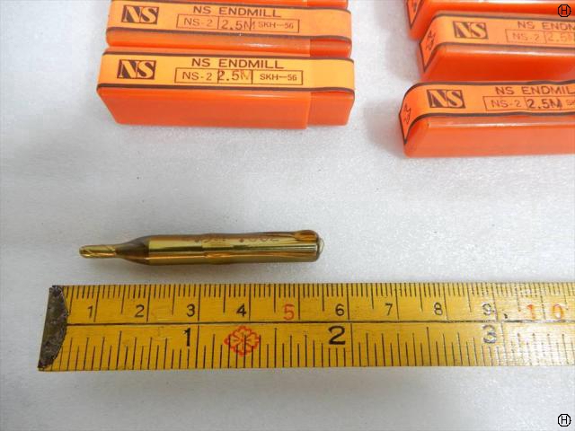 日進工具 NS 2.5M SKH56 刃径2.5mm 10本 エンドミル 2枚刃