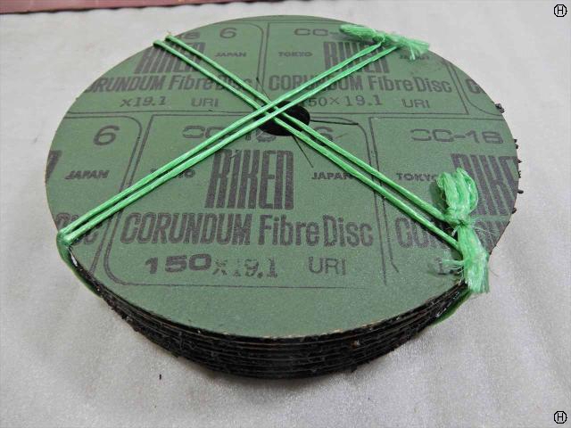 理研コランダム CC-16 6型 150×19.1 10枚 CORUNDUM Fiber Disc