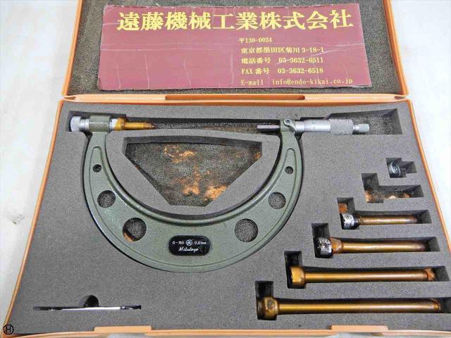 ミツトヨ 0-150mm 0.01mm アナログ替アンビル式外側マイクロメーター