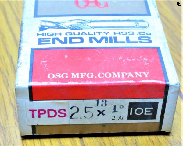 OSG 2.5, 1.5°, 3個 未使用 エンドミル