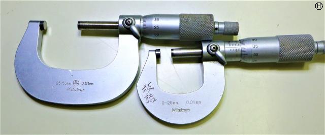 ミツトヨ 0-25.25-50mm 0.01mm 外側マイクロメーター