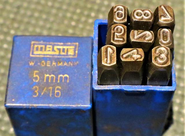 MASUS 5mm 0-8 刻印セット