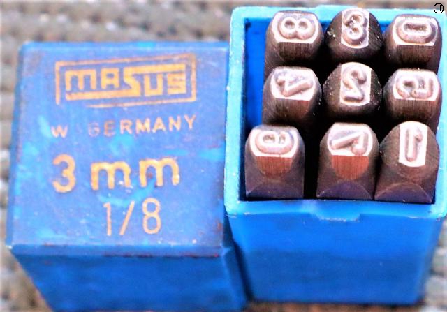 MASUS 3mm 0-8 刻印セット