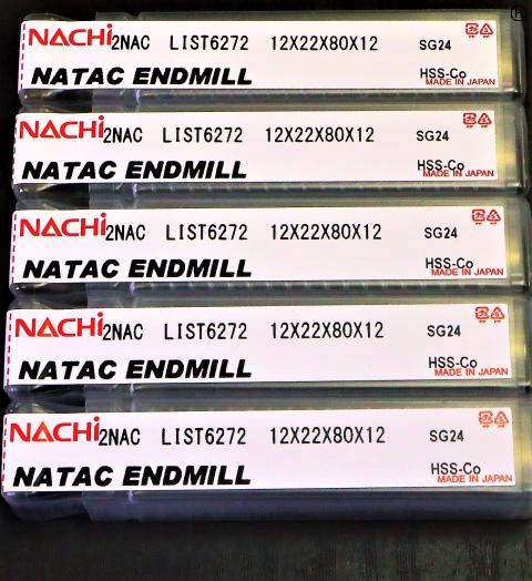 不二越 Nachi 2NAC 12S2 L6272 4個 未使用 エンドミル
