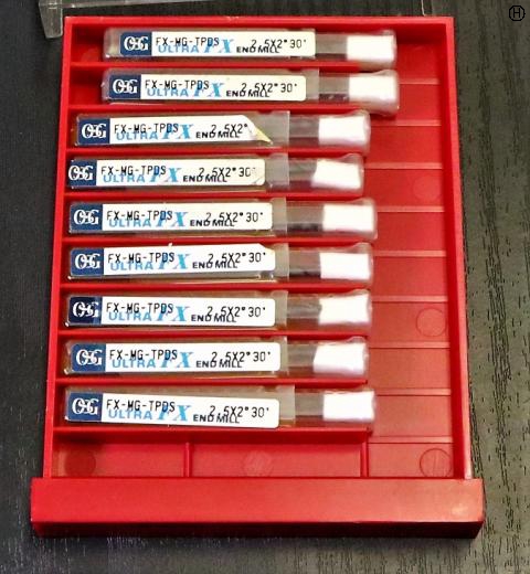 OSG 2.5×2°30 9個 未使用 エンドミル