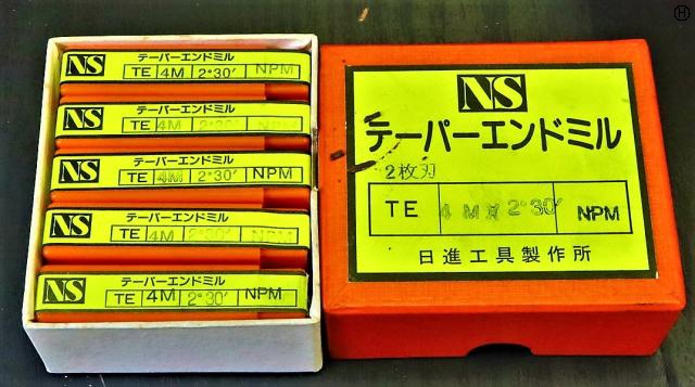 日進工具 NS 4M×2°30 10個 未使用 テーパーエンドミル