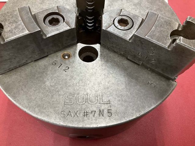 帝国チャック SOUL #7 N5 外径 Φ190mm ハンドル無し 3爪スクロールチャック