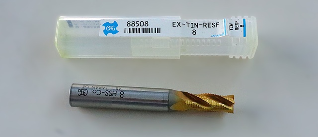OSG EX-TIN-RESF-8 未使用 ハイスラフィングエンドミル 