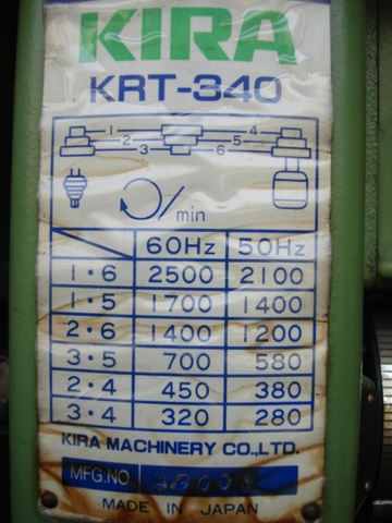 キラコーポレーション KRT-340 タッピングボール盤