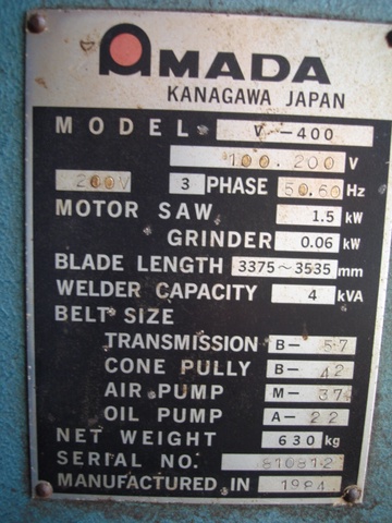 アマダ V-400 コンターマシン