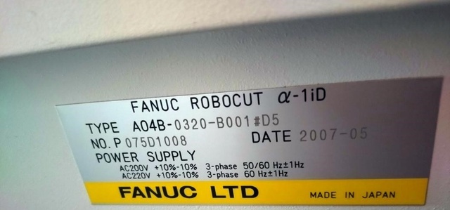 ファナック α1iD ワイヤ放電加工機