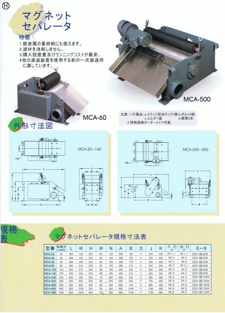 源利電磁 MCA-60 マグネットセパレーター