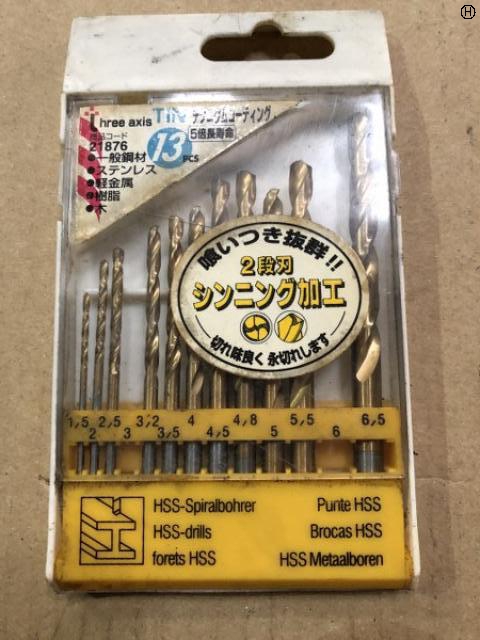 ミツトヨ 1セット11本 TiNコーティングドリルセット