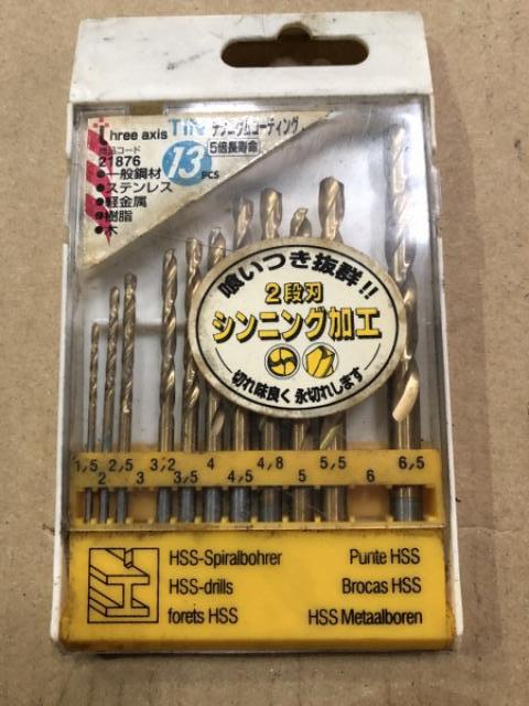 ミツトヨ 1セット11本 TiNコーティングドリルセット