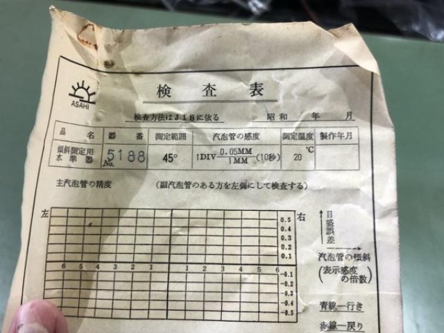 理研計測器製作所 No.5188 水準器