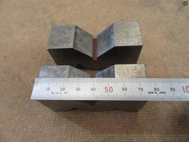 不明 75x25x38mm A型ヤゲン台(Vブロック)2個