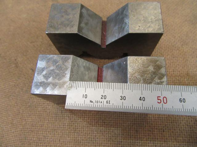 不明 75x25x38mm A型ヤゲン台(Vブロック)2個