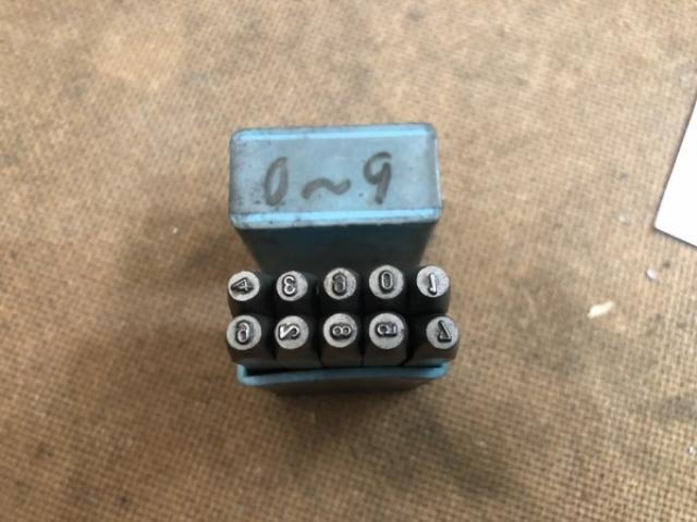 不明 刻印 数字0-9(2mm) 刻印セット