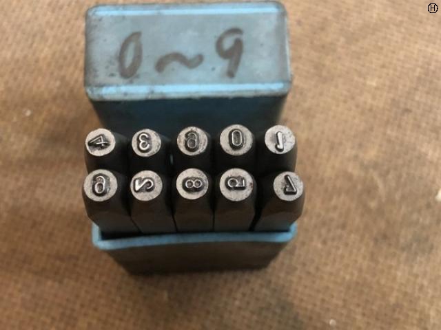 不明 刻印 数字0-9(2mm) 刻印セット