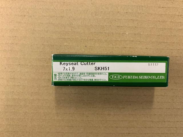 フクダ精工 FKD SKH51シリーズ 7x1.9 キーシートカッター