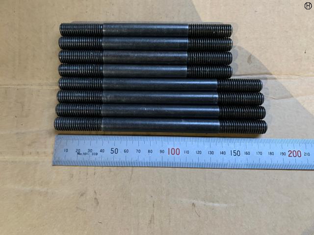 不明 8本 長さ175mm/150mm ねじ径12mm スタッドボルトセット