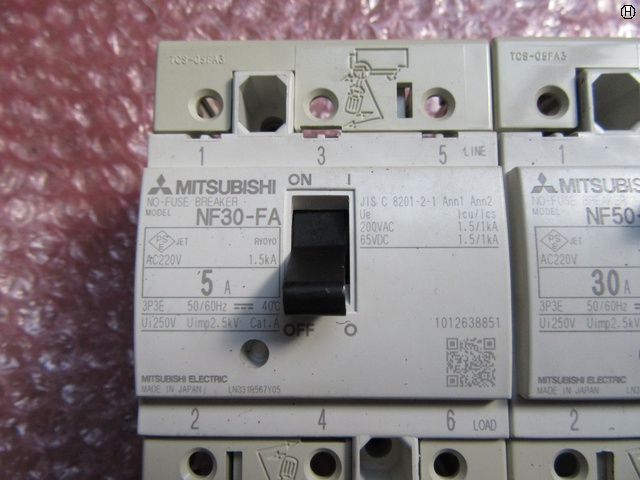 三菱電機 NF30-FA(5A,20A)/NF50-FA(30A) 遮断器 NF-FAシリーズ3個