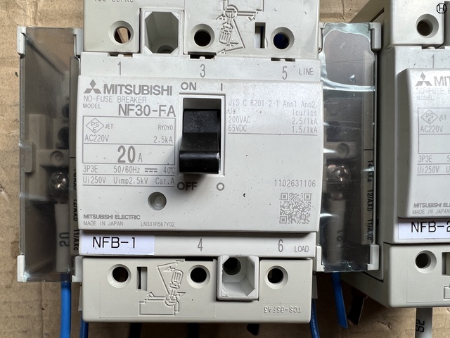 三菱電機 NF30-FA(20A) 遮断器 NF-FAシリーズ2個