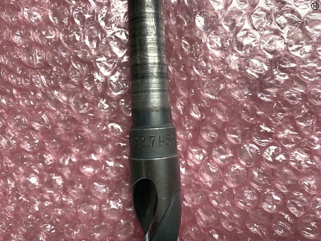 不明 φ22.7mm, 全長:270mm テーパーシャンクドリル