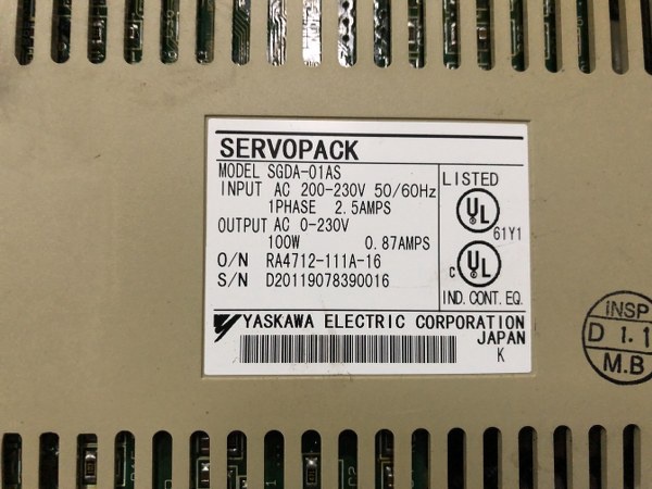 安川電機 SGDA-01AS ACサーボパック