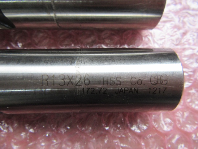 OSG ①R13x26(REB) ②R13x26(RFB) エンドミル 4枚刃 2個