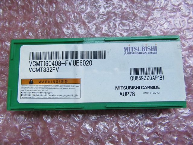 三菱マテリアル VCMT160408-FV(VCMT332FV)UE6020 チップ